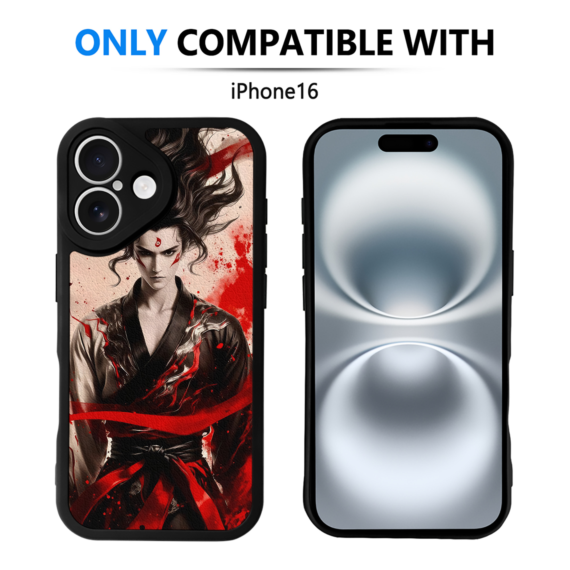 （画像用） Ne Zha 2 ナタ 魔童の大暴れ 【iPhone 16シリーズ対応】シリコンスマホケース（レザー調） 材質：シリコン